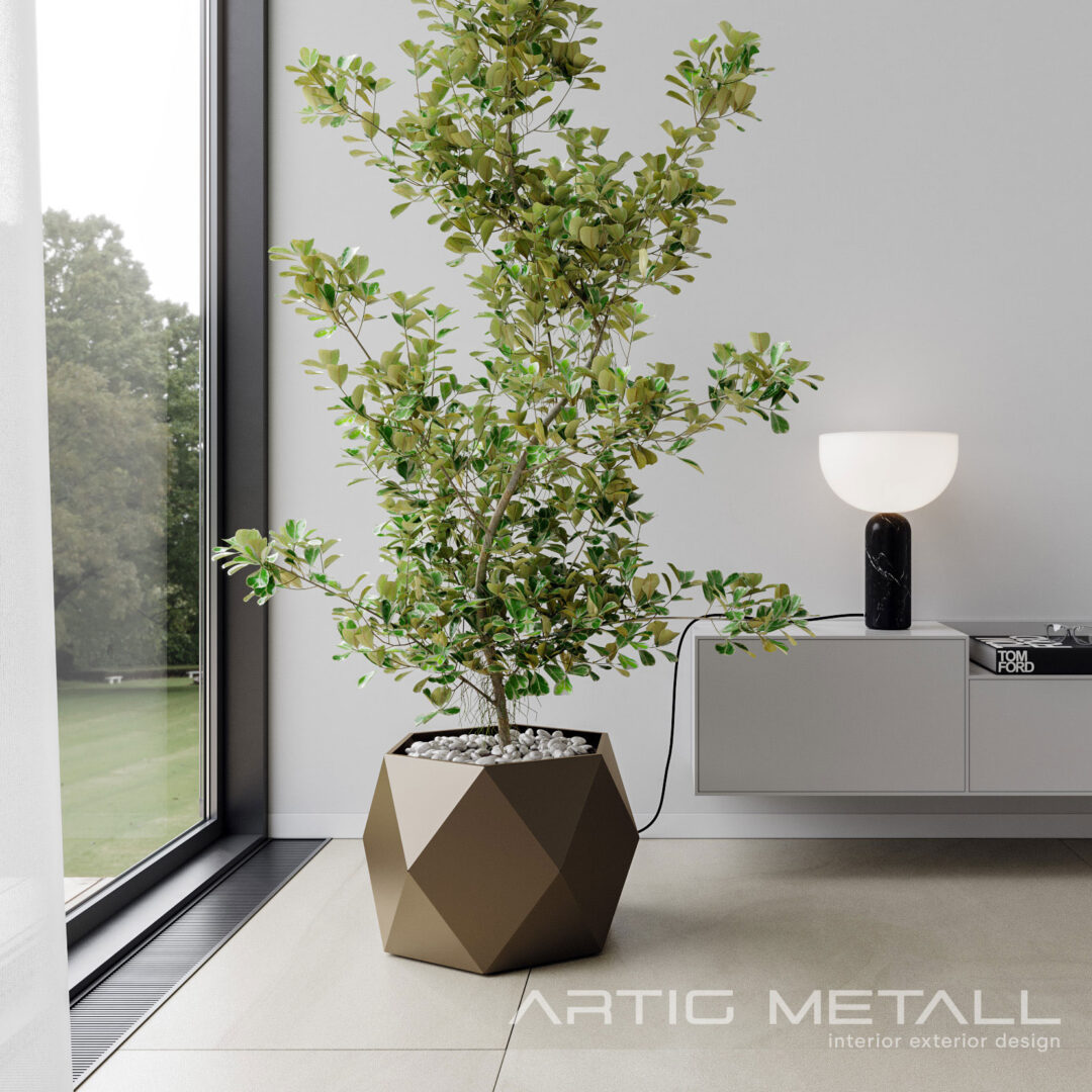 Bodemer Pflanzgefäß Aluminium Artic Metall